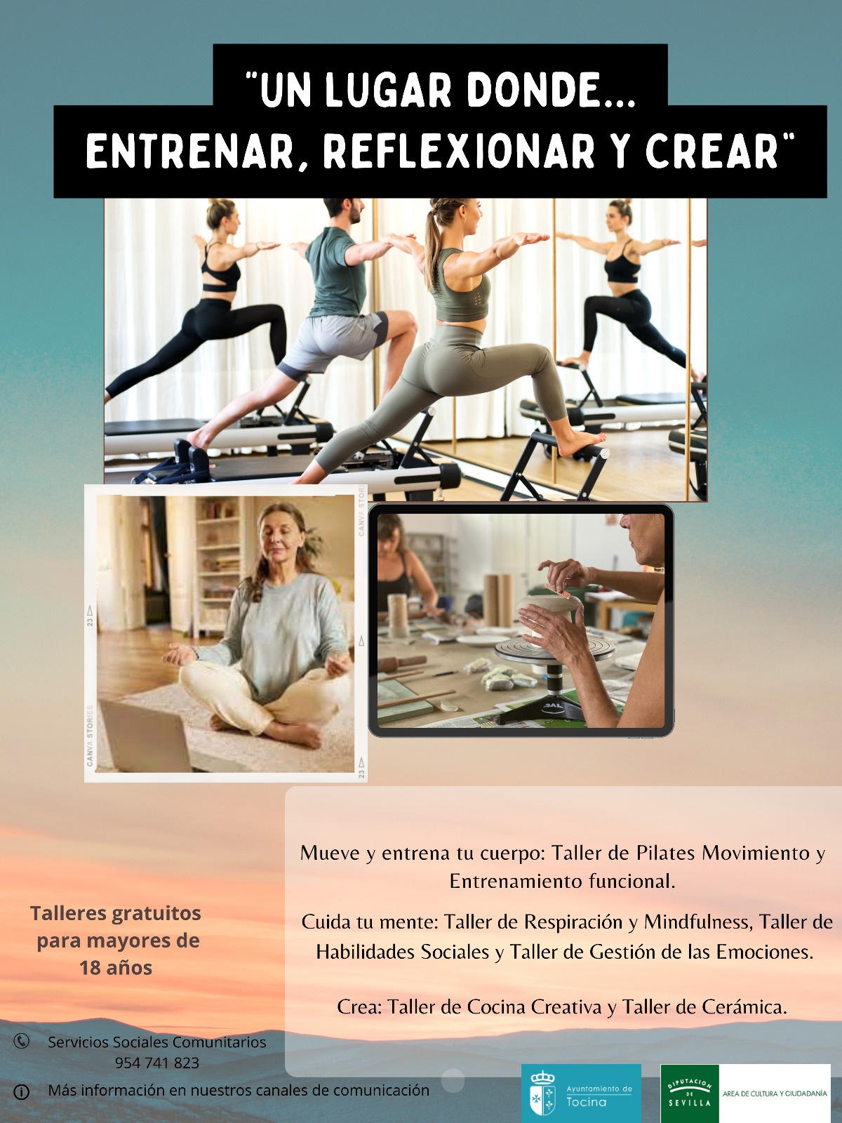 Cartel Un lugar donde entrenar, reflexionar y crear