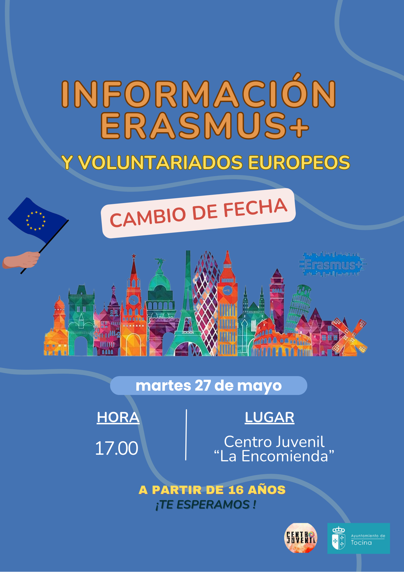 Cartel Erasmus   y voluntariado europeo
