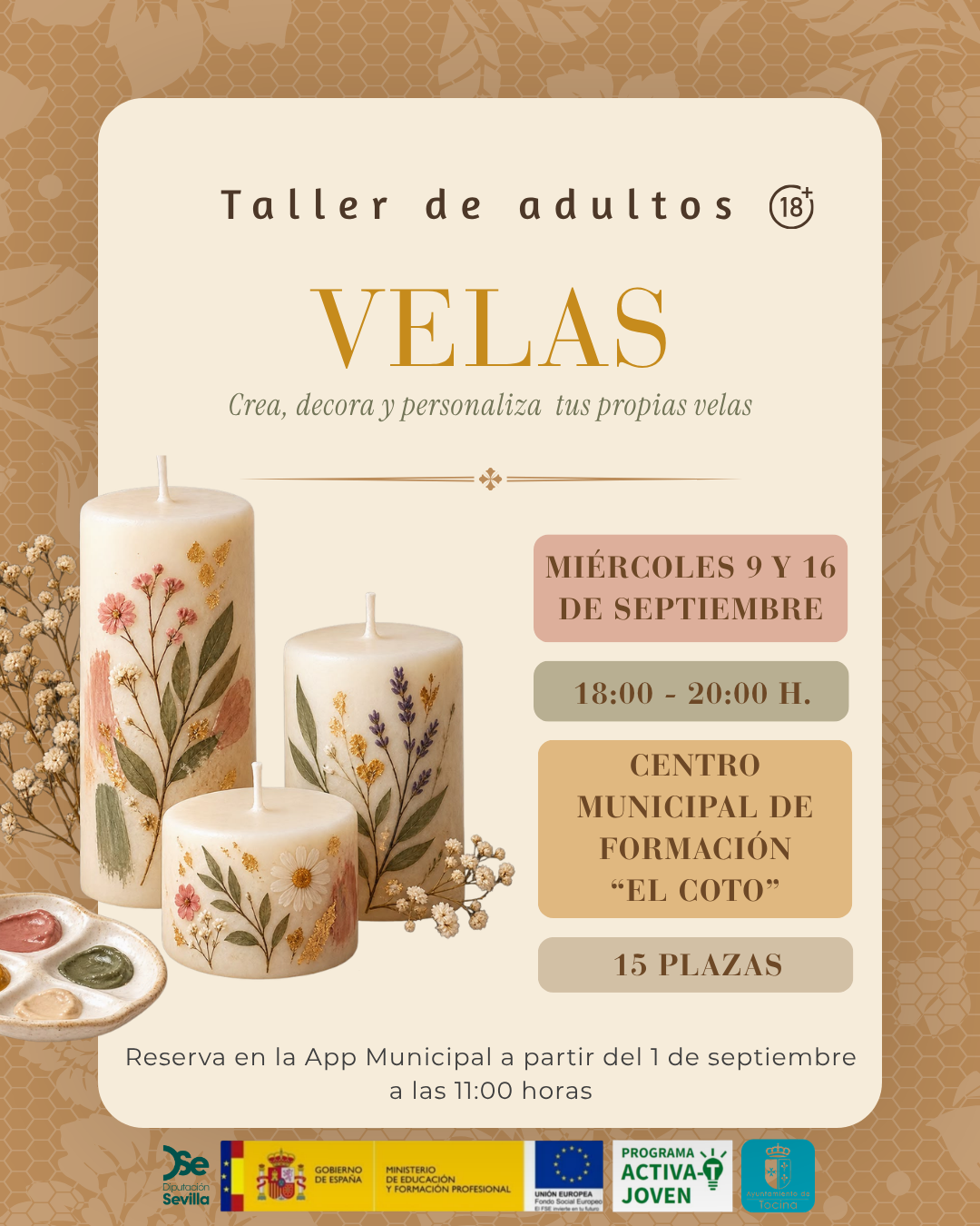 Cartel Taller de Velas