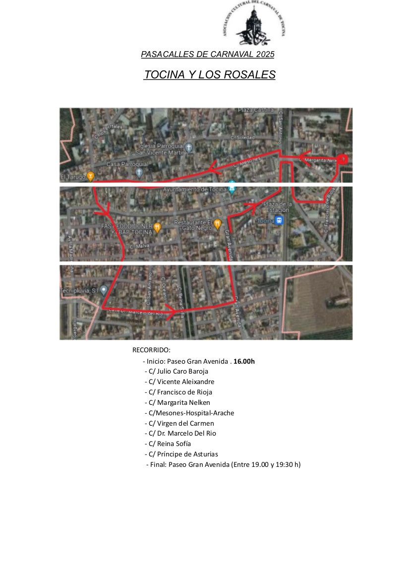 PASACALLES CARNAVAL 2025